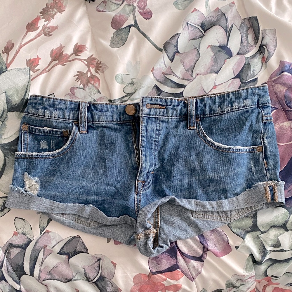 Free People Jean Shorts - Picture 1 of 5